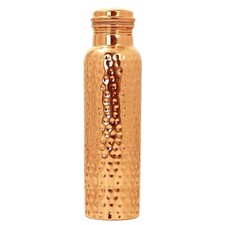 34oz 100% Pure Copper Water Bottle Hammered Handmade Health Benefits
