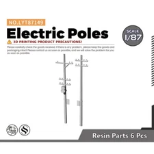Yao's Studio LYT87149 1/87 HO Scene Model Electric Poles