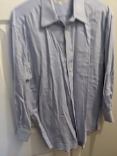 MONSIEUR BY GIVENCHY BLUE BUTTON DOWN DRESS SHIRT 17 32/33