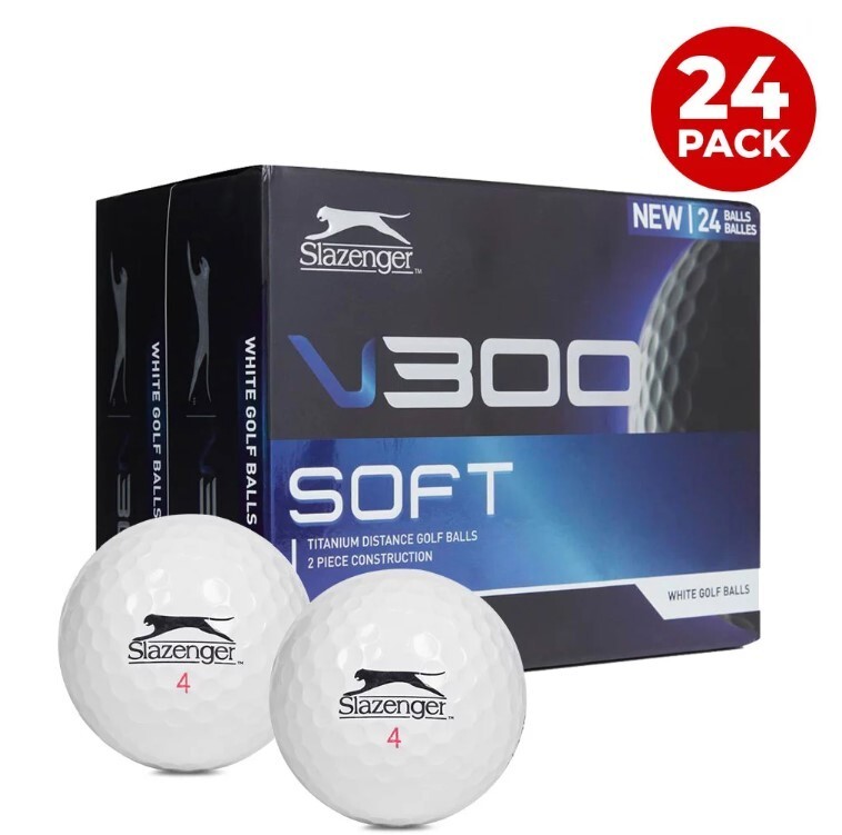 New Slazenger V300 Soft Titanium Distance Golf Balls 24 Pack White eBay