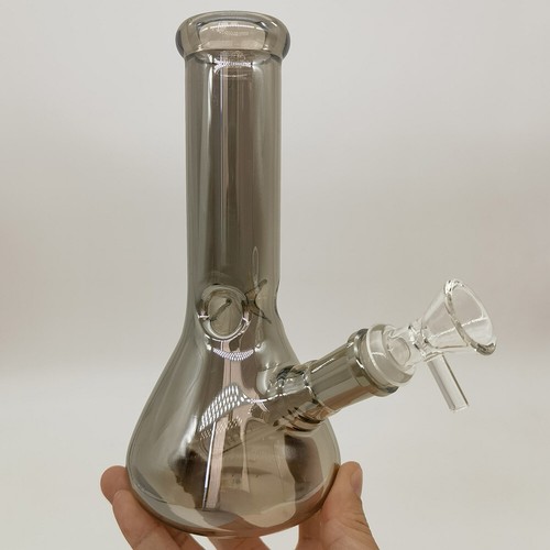 7.6inch Heavy Gray Glass Hand Pipe Smoking Hookah Pipes W/ 14mm Male Clear Bowl - Picture 7 of 10