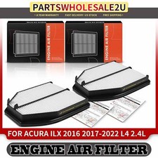 2Pcs Engine Air Filter for Acura ILX 2016 2017 2018 2019 2020 2021 2022 2.4L