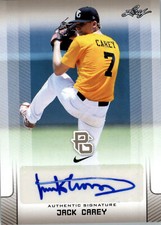 Jack Carey 2017 Leaf Perfect Game Autograph NIKE All-American Auto Rookie