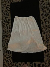 Ladies A Line BAIGE Half Slip Small W/ Side Split 22  Long 100 Nylon.