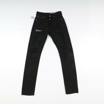 Levi's 501 Customized Damen Jeans W27 L34 Regular Schwarz (Cod.W615) Ristretto