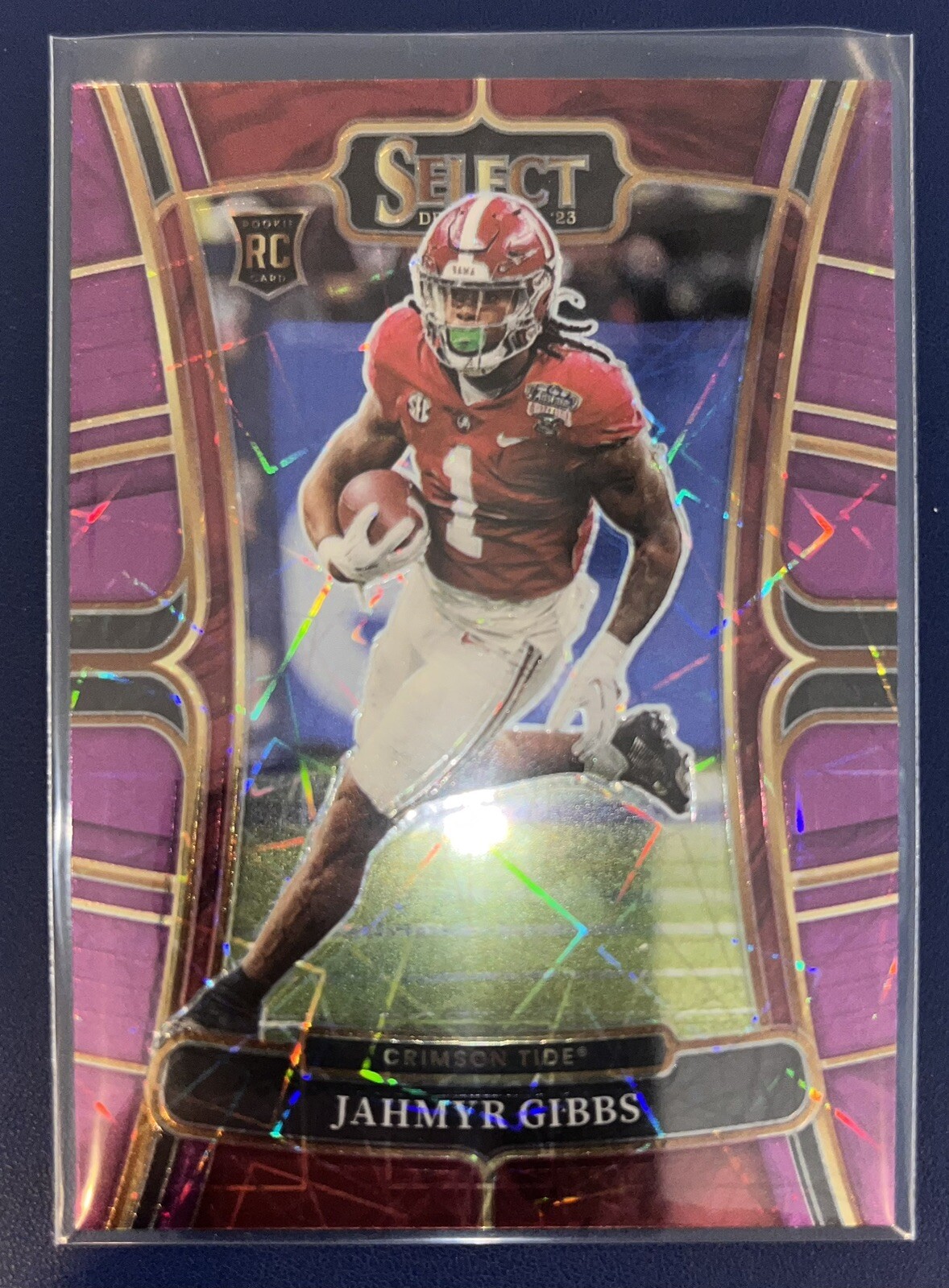 JAHMYR GIBBS - 2023 Select Draft Picks - Purple Lazer Prizm - #10