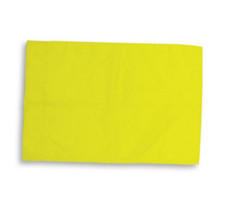 (07) SET 4 BANDIERINE CALCIO D'ANGOLO PER PALO Ø 30 MM MIS. 45X45 CM GIALLE FLUO
