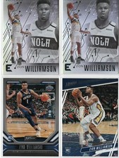 2019-20 CHRONICLES BASKETBALL ZION WILLIAMSON LOT OF(4) RC 2X ESSENTIALS PRES PB