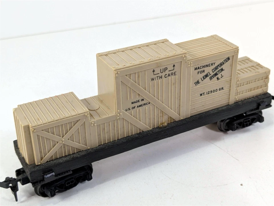 Lionel Custom Machinery Crate Load Irvington NJ Flat Car HO Scale - Image 2 of 4