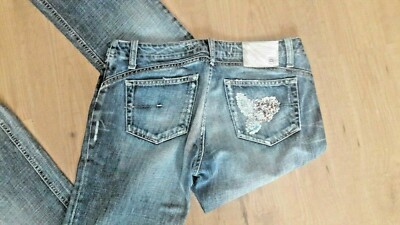  Jeans Grifoni Denim Blau Pailletten 28