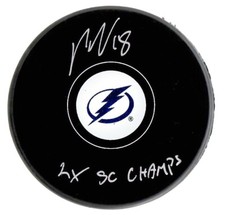 Ondrej Palat autograph signed inscribed puck Tampa Bay Lightning JSA Witness