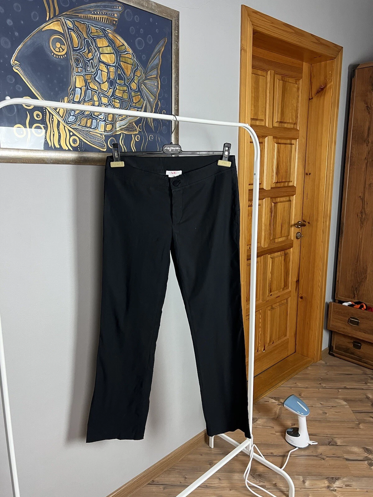 Versace Jeans Couture vintage abito donna dritto seta pantaloni dritti taglia 30 44