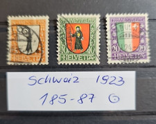 Schweiz Mi 185 - 187 gestempelt Pro Juventute 1923 Kantonalwappen