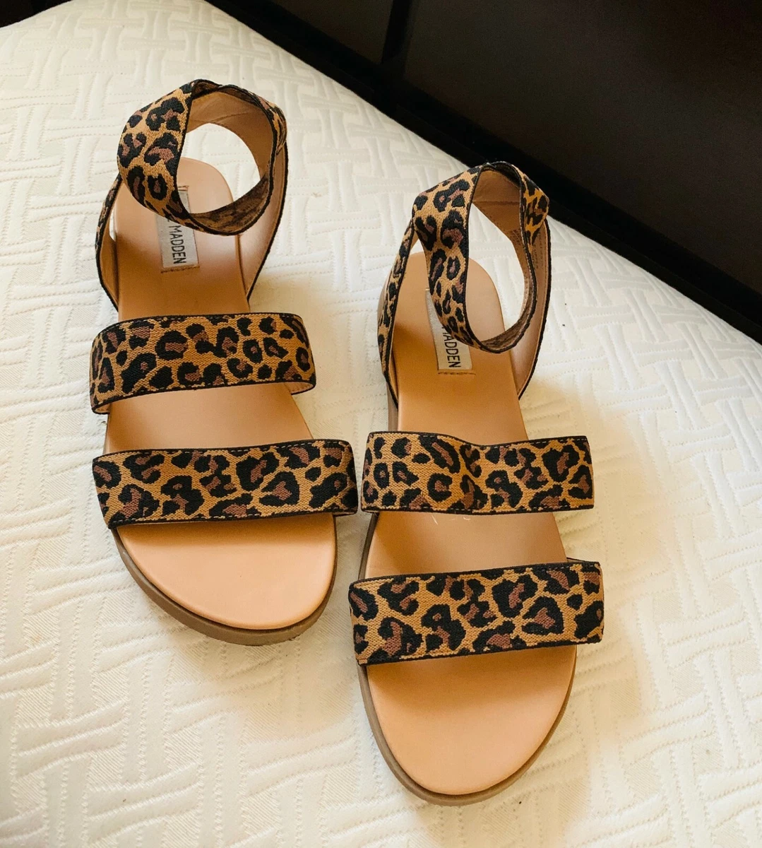Leopard sandals steve madden hot sale