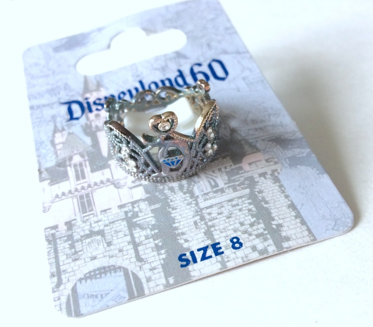 Rare Disneyland 60th resort diamond celebration crown ring