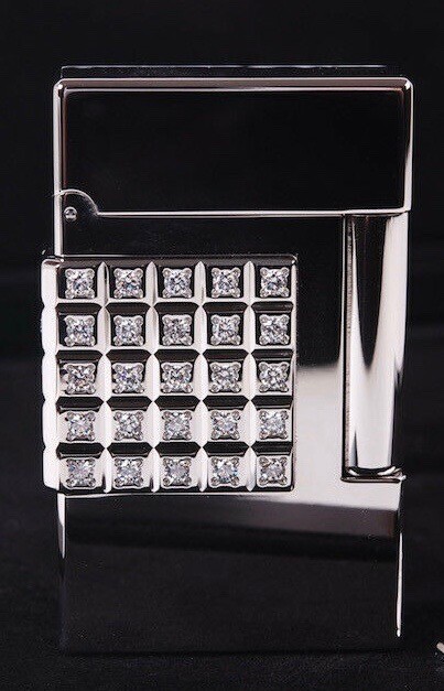 S.T. Dupont 60th Anniversary Lighter, 16660 Platinum With 60