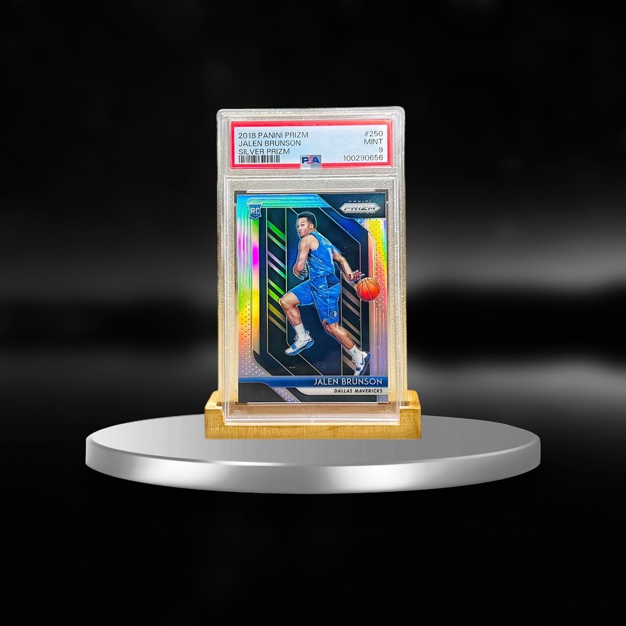 JALEN BRUNSON 2018-19 PANINI PRIZM SILVER HOLO REFRACTOR PSA 9 ROOKIE RC