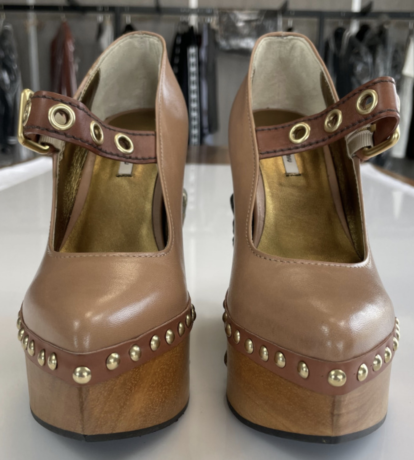 Miu Miu Deadstock Runway Venice Baroque Sculpted Platform Wedge Shoes Shoes 37 image 3