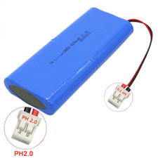 11.1V 3S2P 2400 6400mAh Rechargeable Li-Lon Battery Pack LED Light PH2.0 Plug