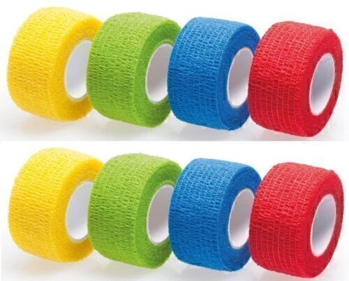 MARKENLOS 8 x Pflaster Pflasterverband Fingerpflaster Kohäsiv Haftbandage 2 5cm x 4.5m .