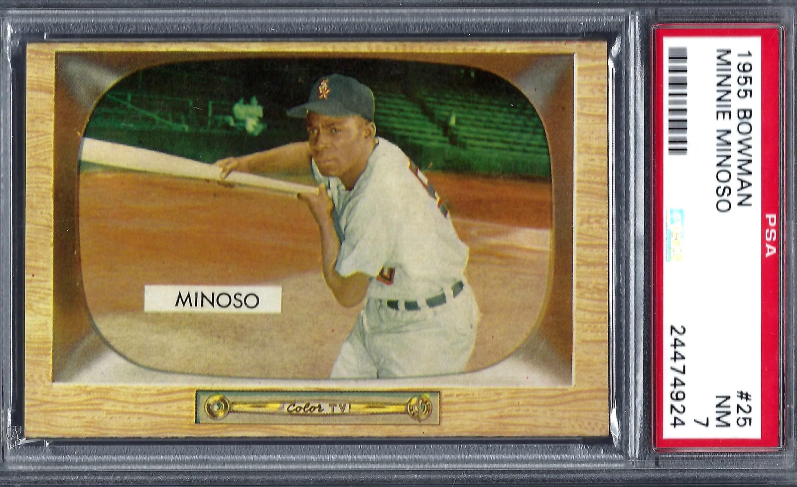 1955 Bowman #025 PSA 7 Minnie Minoso White Sox 25