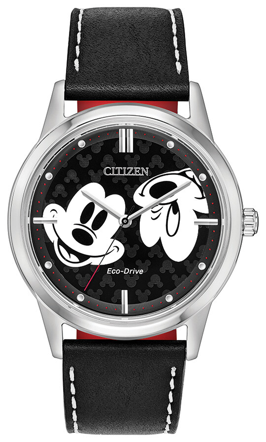Citizen Eco-Drive Disney Mickey Mouse Dial Unisex Leather 40mm 