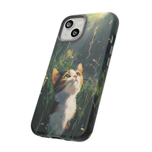 Calico Kitty Cat Grass Field - Phone Ink Cover Case for iPhone, Galaxy, Pixel - 第 59/281 張圖片