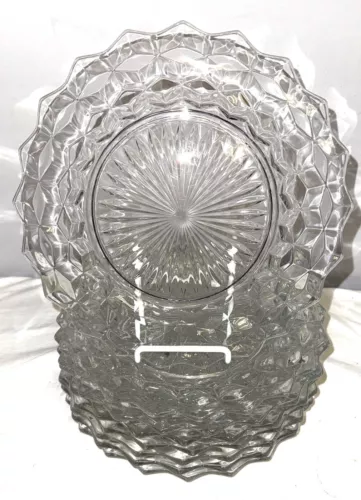 8 Fostoria AMERICAN CRYSTAL 9 1/2" DINNER PLATES