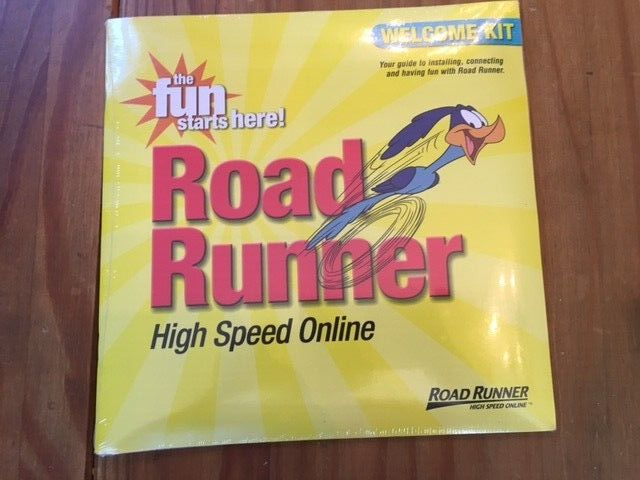 ROAD RUNNER HIGH SPEED ONLINE WELCOME KIT IN SEALED PACKAGE TIME