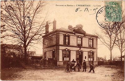CPA AK Env. de RENNES - L'Hermitage - La Gare (357138)