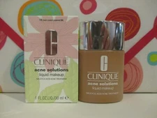 CLINIQUE ~ ACNE SOLUTIONS LIQUID MAKEUP ~ # 18 FRESH CREAM CARAMEL ~ 1 OZ BOXED