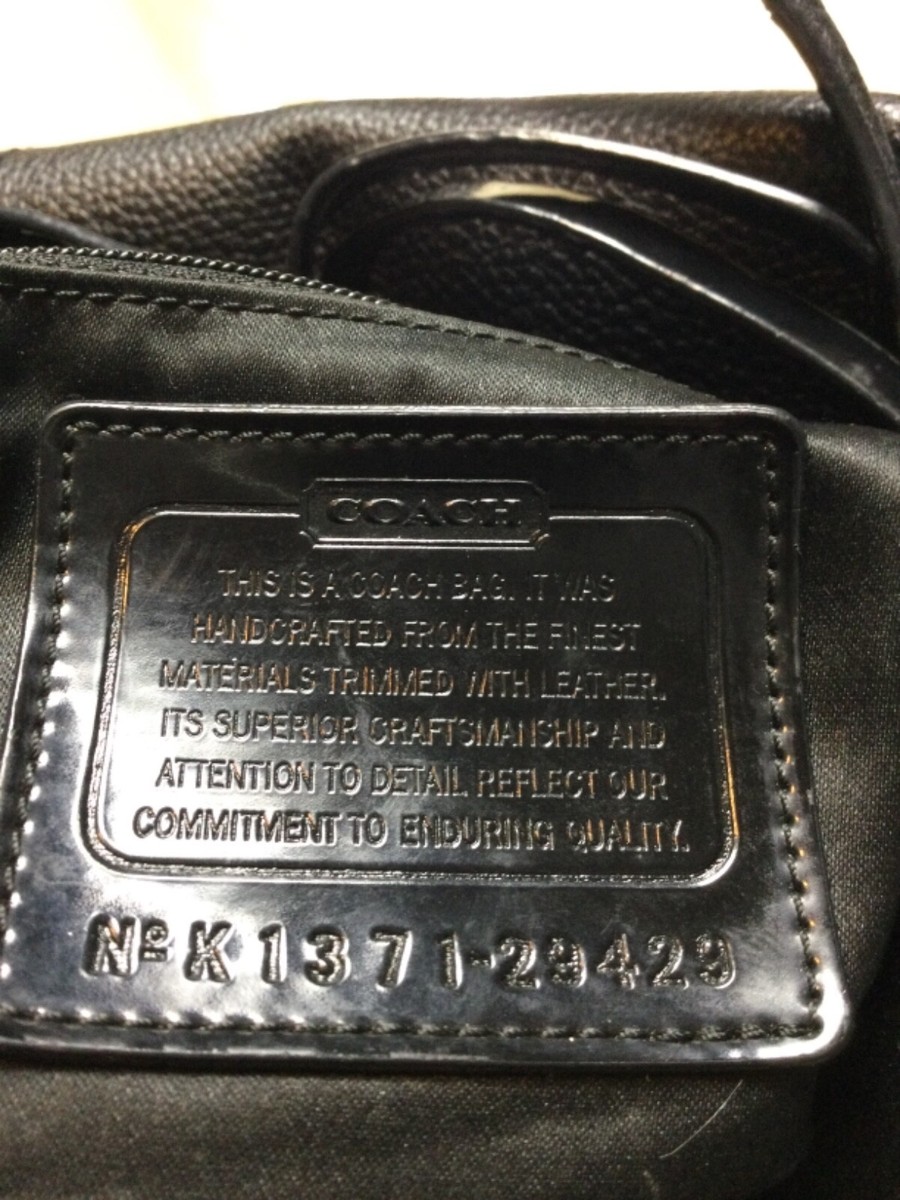 Coach Black Leather Shoulder Bag N2-K1371-29429 | eBay