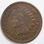 1871 Indian Head Penny Cent Good (G) Damaged