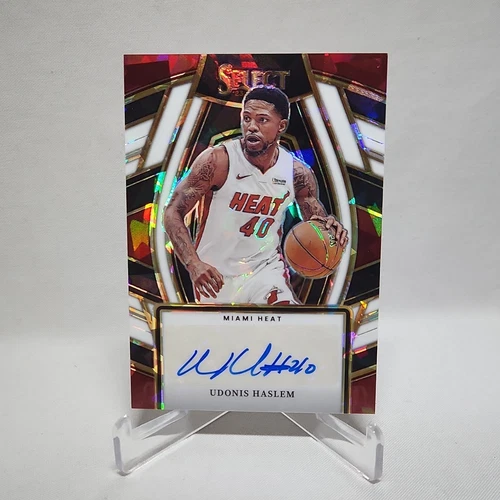 Panini 2023-24 Select Udonis Haslem White Cracked Ice Auto Miami Heat 1/25