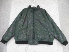 Vintage REI Jacket Mens Large Green Purple Polartec Fleece Lined Full Zip 90s