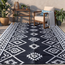 Outdoor Rug Waterproof 6X9 Ft Outdoor Carpet Patio Rug Mat Reversible RV Camping