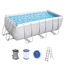 Frame Pool Stahlrahmen Komplett-Set mit Filterpumpe 412 x 201 x 122 cm