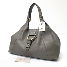 TARIFF FREE GUCCI Tote Bag 268747 Leather Shoulder Hobo Daily With Booklet GA216