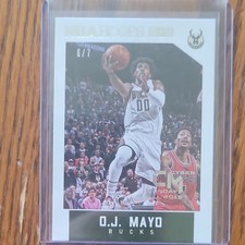 Panini 2015-16 NBA Hoops Cyber Monday O.J. Mayo Milwaukee Bucks #146 Serial /7