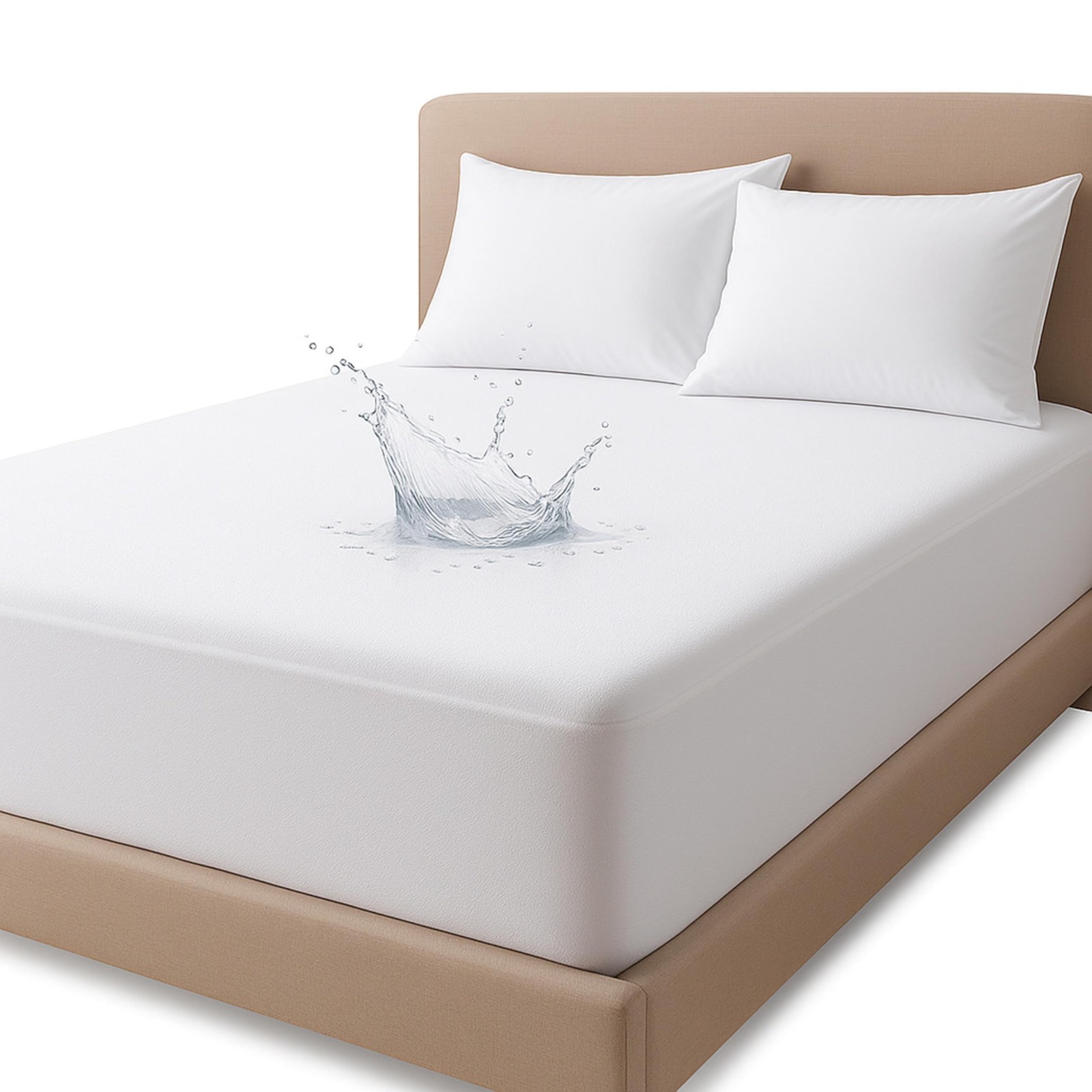 Alèse imperméable contre les fuites pour lit simple en coton éponge
