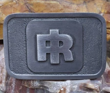 Retro Vintage Ingersoll Rand Company Logo Advertising Pewter Tone Belt Buckle