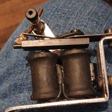 Adjustable Coil Tattoo Machine Black Metal 2-Coil with Frame and Coils