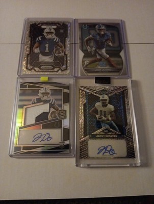 2023 Josh Downs Spectra RPA 8/99 + W C Alum Silver Shim Auto 22/25 +2 Read Below