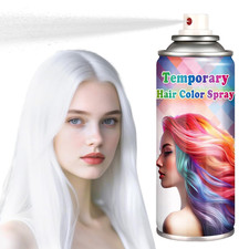 White Hair Spray Color for Women and Kids,One-Time Use Temporary Hair Dye,Quick-