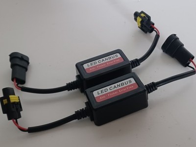 2pcs H11 LED Car Headlight Decoder Canbus Error Anti Flicker Resistor Canceller