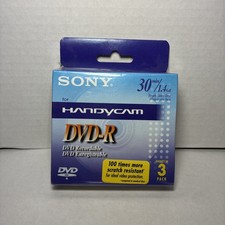 NEW sealed 3 PACK Sony Handycam Video Camera DVD-R 1.4 GB 30 Minute Single Sided