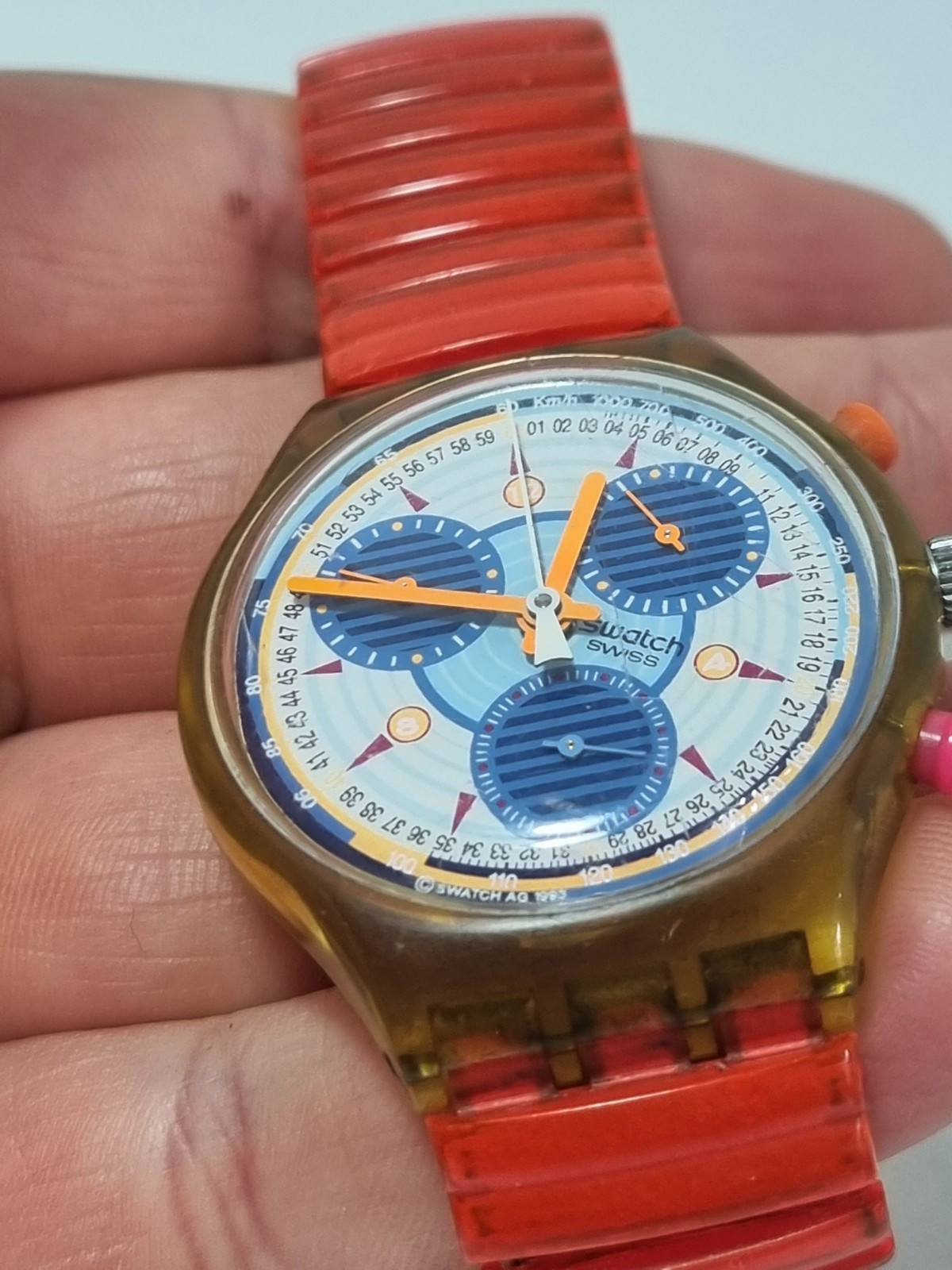 1993 Rare Swatch Swiss Made Water Resistant Watch - Gem
