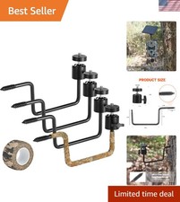 Trail Camera Mount, 4-Pack 360 Tree Bracket, 1/4in Thread, Camo 4-pack tra...