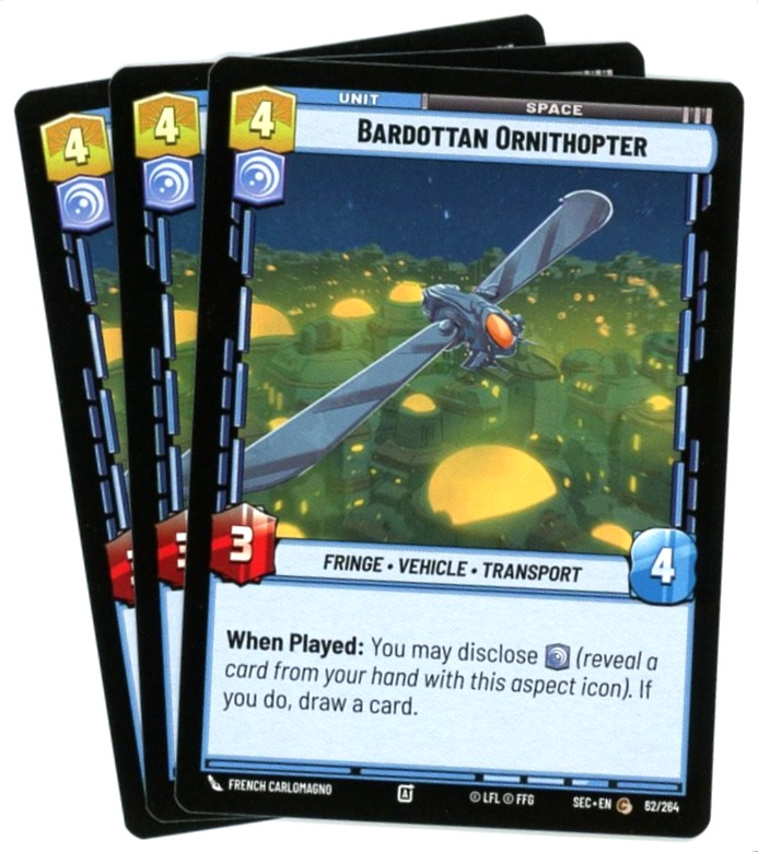 x3 Bardottan Ornithopter - 62/264 - Secrets of Power - Star Wars Unlimited NM
