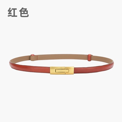 Leather Thin Waist Belt for Women Fashion Adjustable Decorative Dress Belt - Picture 5 of 31